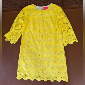 Lilly Pulitzer Yellow Sunny Lemon Mariella Dress. Women’s 8